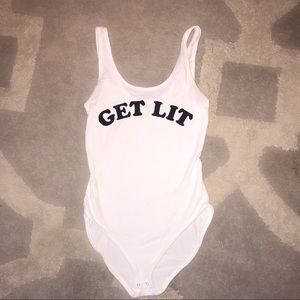 Victoria’s Secret Pink White Bodysuit